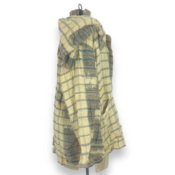Yasuko Kurisaka Plaid Check Open Front Cardigan Sweater Multi-Color Size Large - Picture 3 of 6